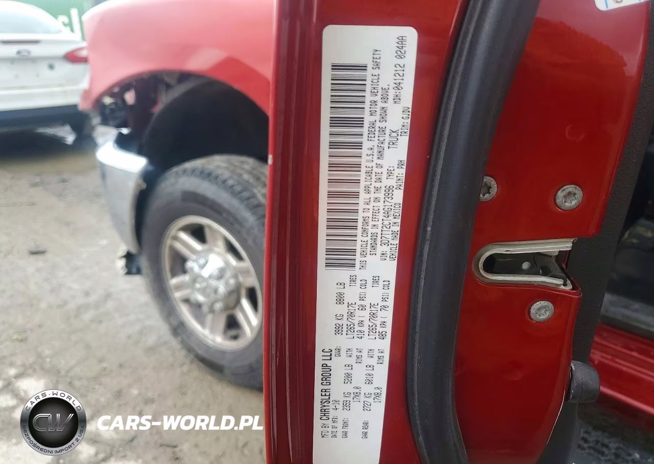 2010 Dodge Ram 2500 VIN:3D7TT2CT4AG173996 - 12