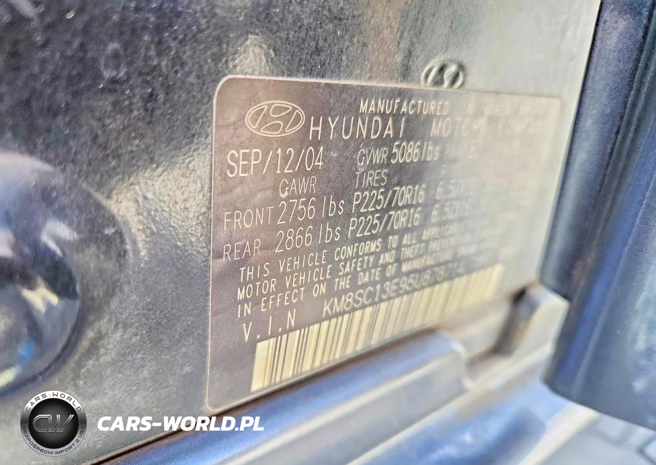 2005 Hyundai Santa Fe Gls VIN:KM8SC13E95U878714 - 13