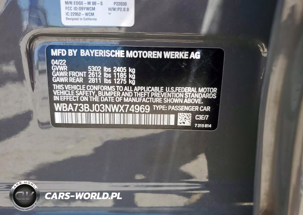 2022 BMW 540 Xi VIN:WBA73BJ03NWX74969 - 12