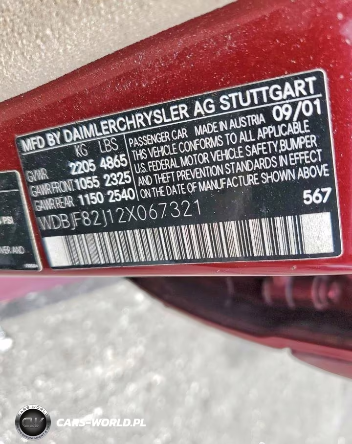 2002 Mercedes-Benz E 320 4Matic VIN:WDBJF82J12X067321 - 12