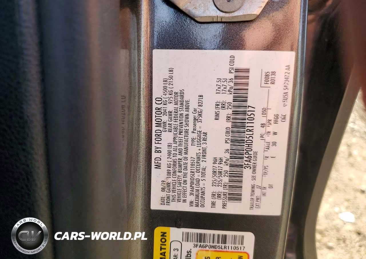 2020 Ford Fusion Se VIN:3FA6P0HD5LR110517 - 12