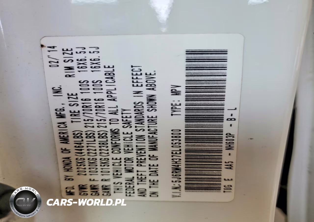 2014 Honda Cr-V Lx VIN:5J6RM4H37EL053800 - 13