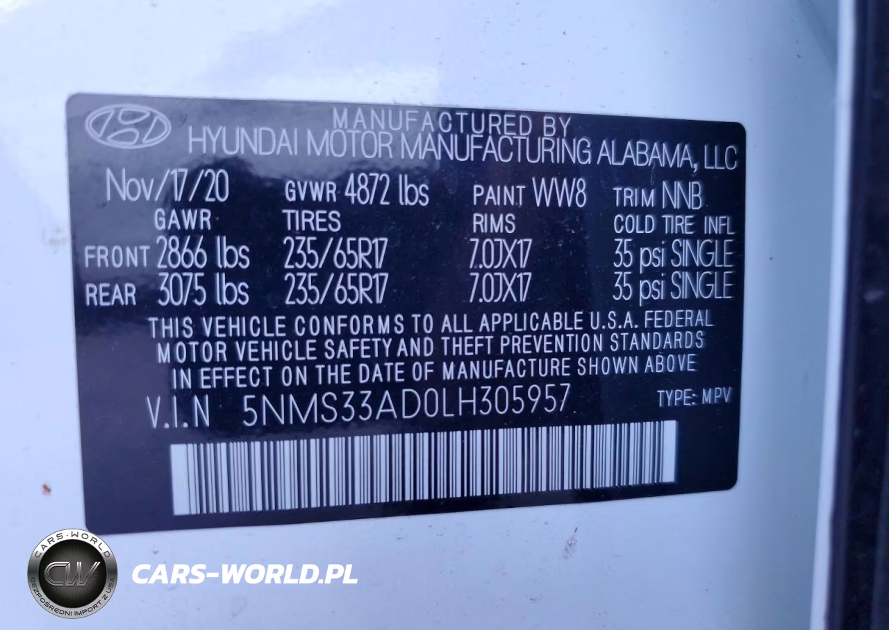 2020 Hyundai Santa Fe Sel VIN:5NMS33AD0LH305957 - 14