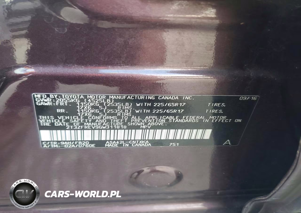 2016 Toyota Rav4 Le VIN:2T3ZFREV9GW311818 - 13