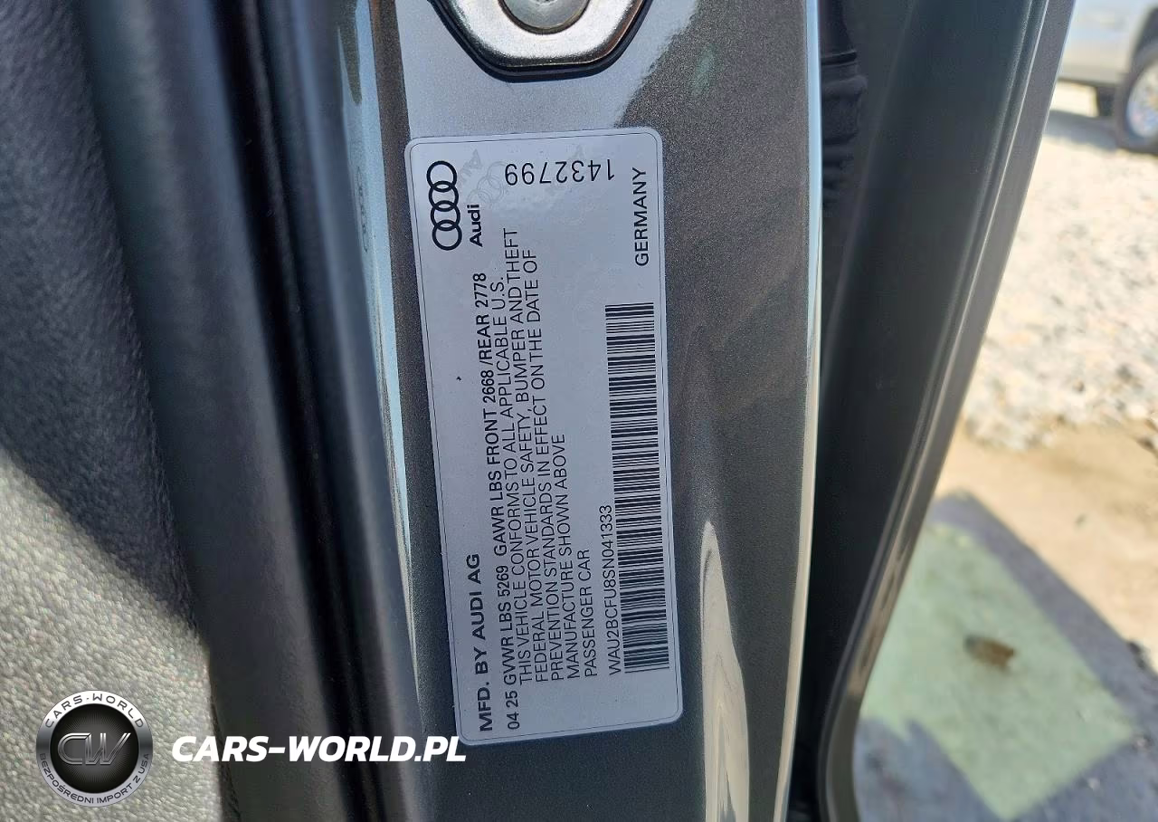 2025 Audi A5 Premium Plus VIN:WAU2BCFU8SN041333 - 12