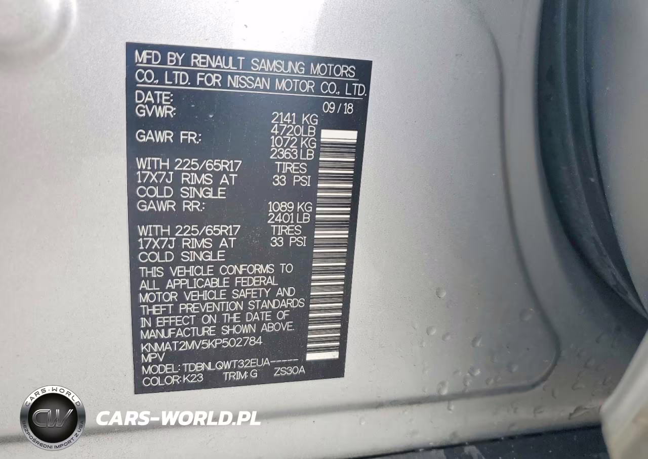 2019 Nissan Rogue Sv VIN:KNMAT2MV5KP502784 - 12