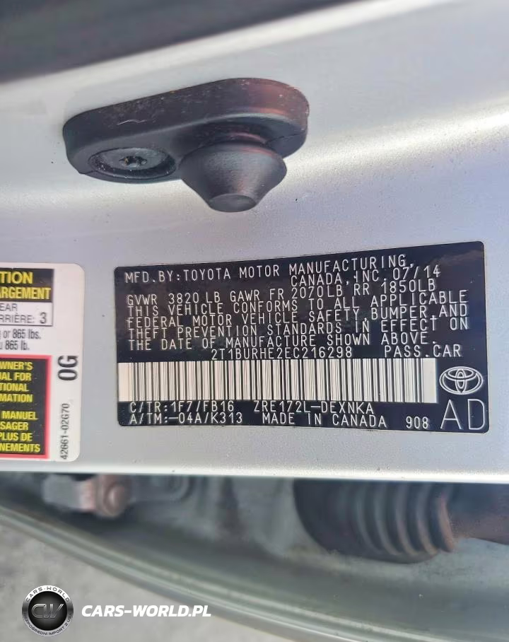 2014 Toyota Corolla Le VIN:2T1BURHE2EC216298 - 13