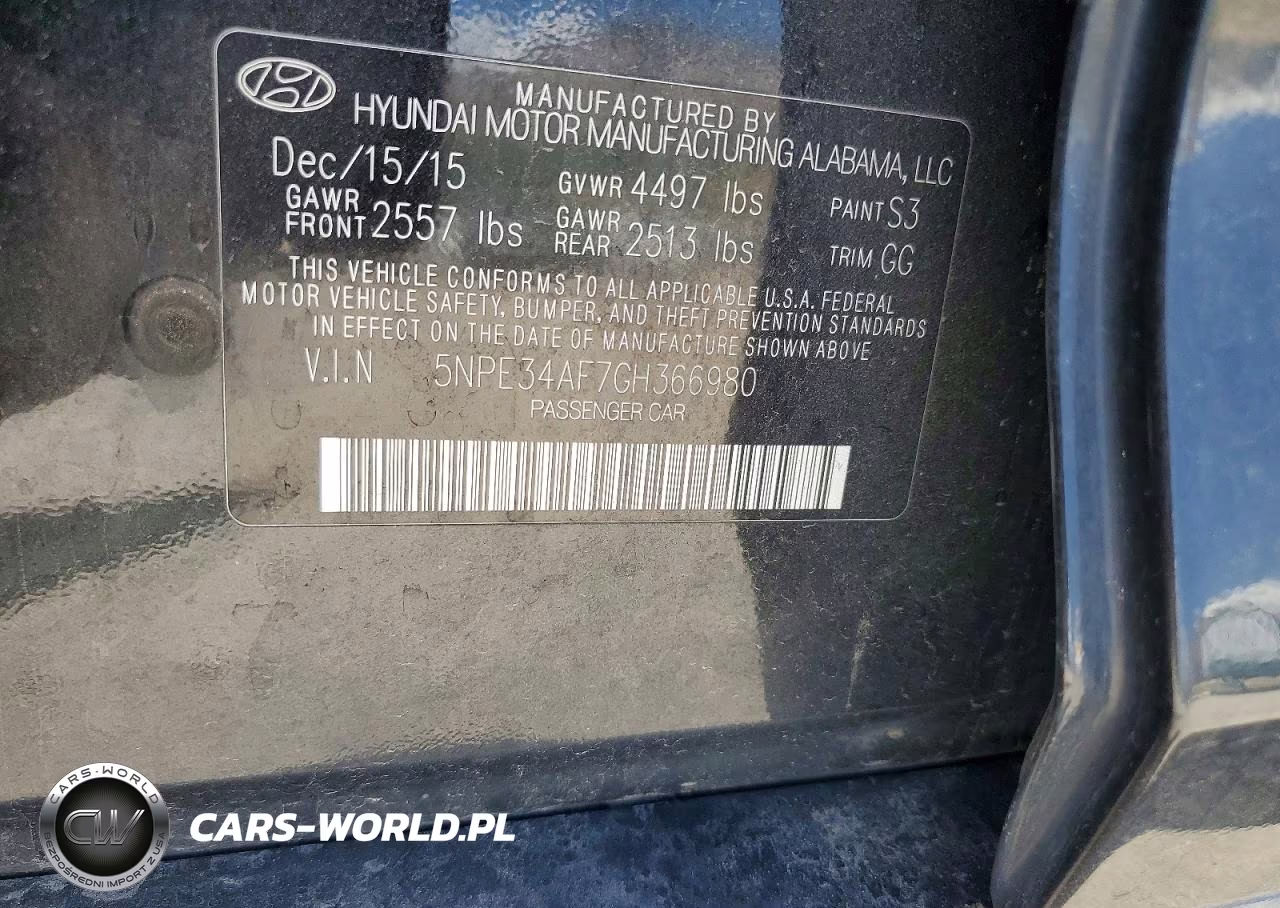 2016 Hyundai Sonata Limited VIN:5NPE34AF7GH366980 - 12