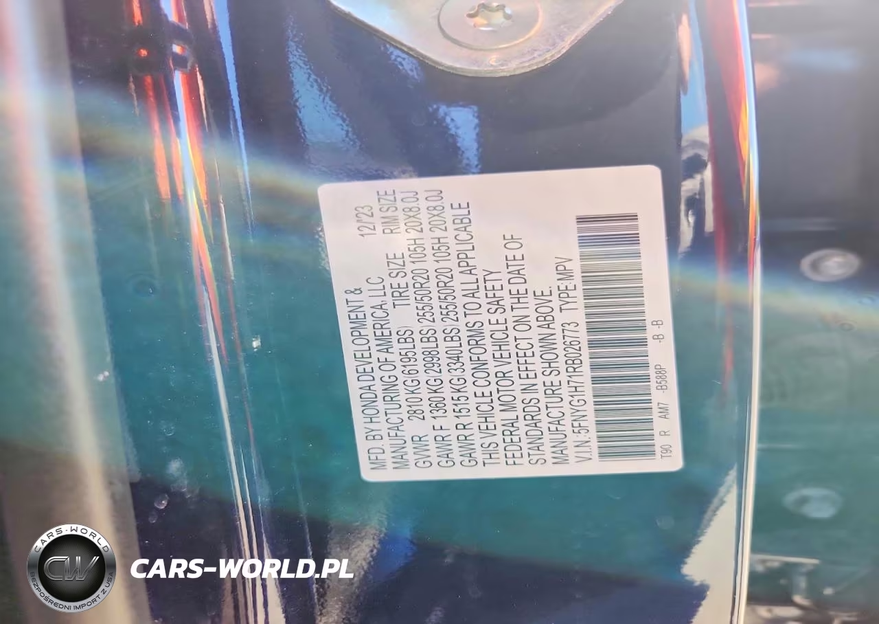 2024 Honda Pilot Touring VIN:5FNYG1H71RB026773 - 13
