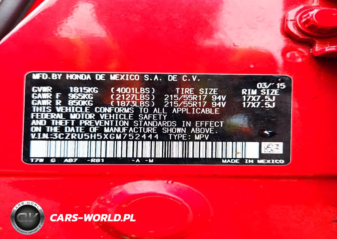 2016 Honda Hr-V Ex VIN:3CZRU5H5XGM752444 - 12