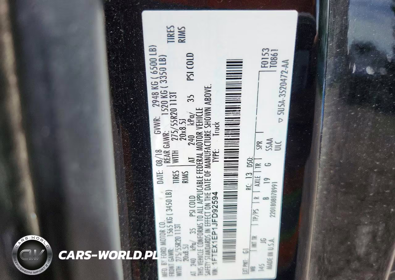 2018 Ford F150 Super Cab VIN:1FTEX1EP1JFD92594 - 12