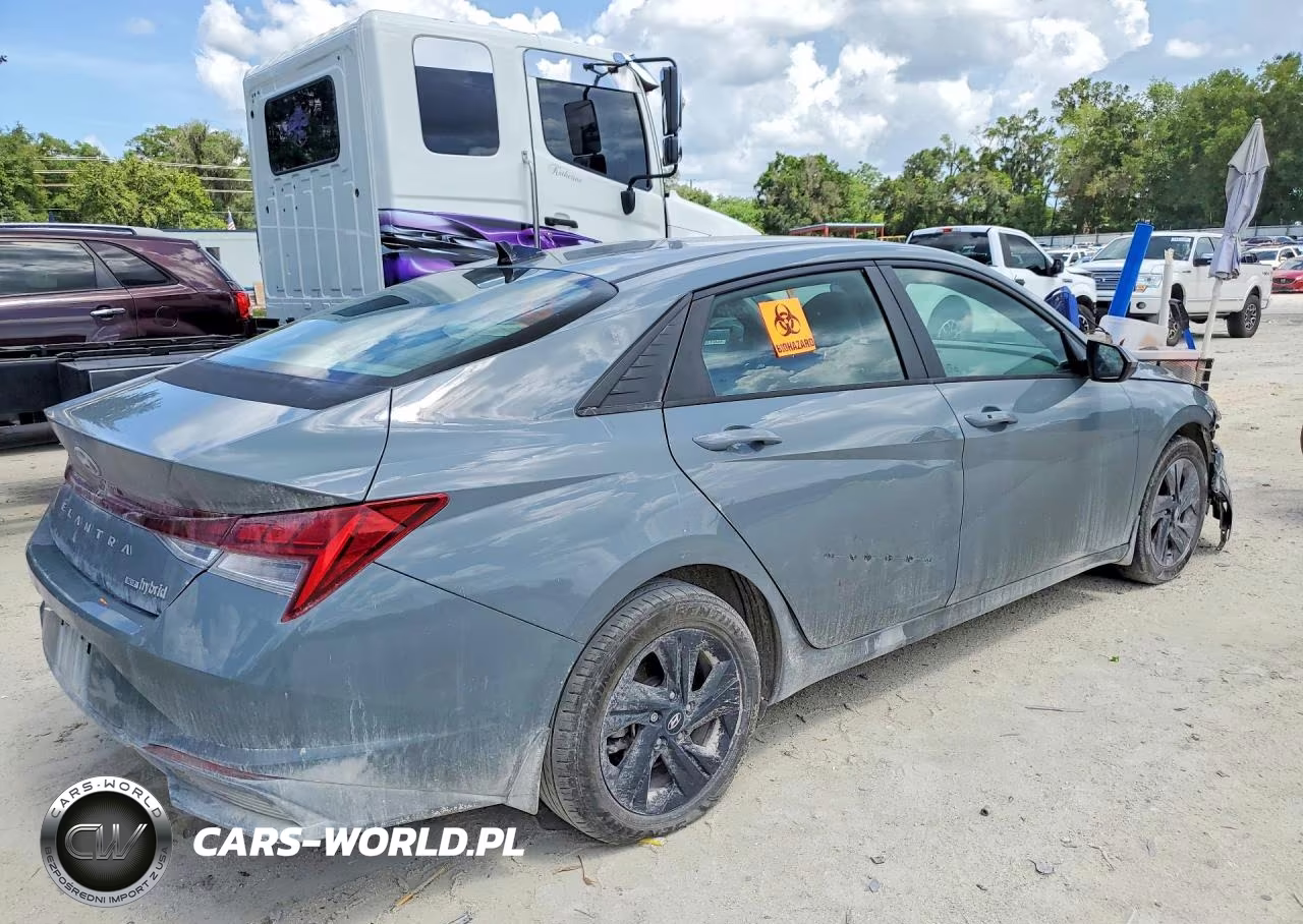 2022 Hyundai Elantra Blue VIN:KMHLM4AJXNU028903 - 3