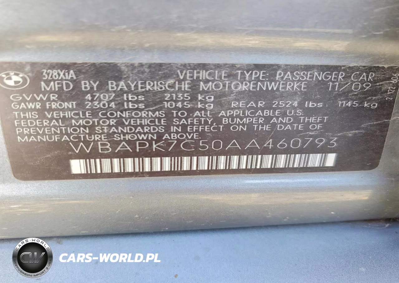 2010 BMW 328 Xi VIN:WBAPK7C50AA460793 - 13