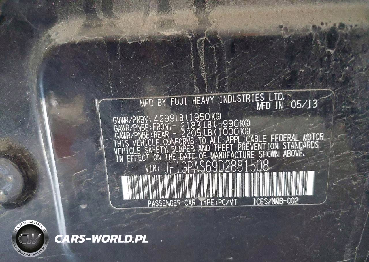 2013 Subaru Impreza Sport Limited VIN:JF1GPAS69D2881508 - 12