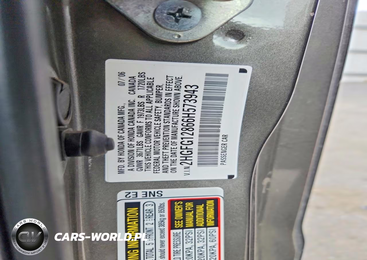 2006 Honda Civic Ex VIN:2HGFG12866H573943 - 12