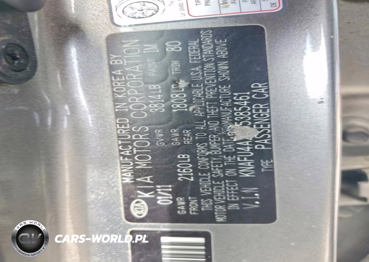 2011 Kia Forte Ex VIN:KNAFU4A26B5385461 - 12