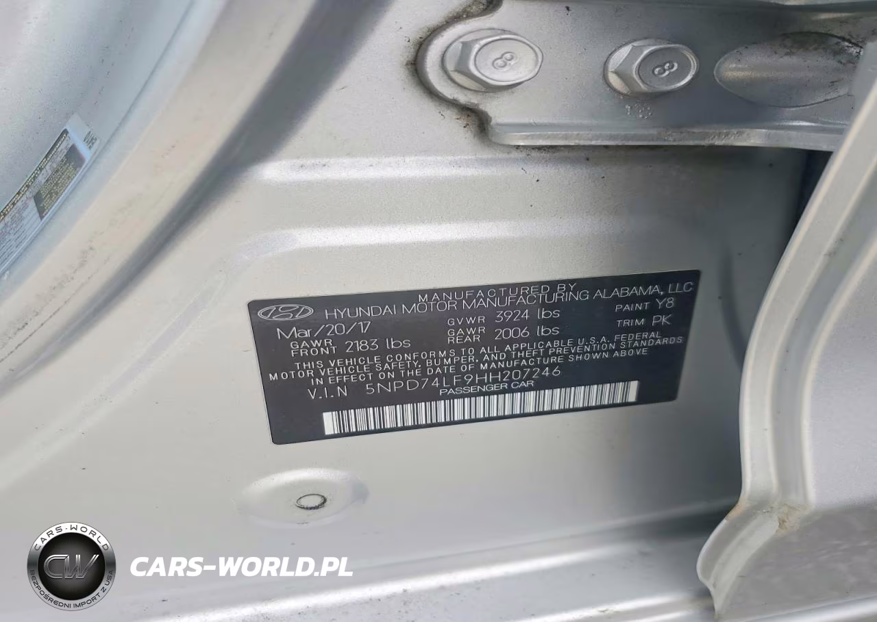 2017 Hyundai Elantra Se VIN:5NPD74LF9HH207246 - 12