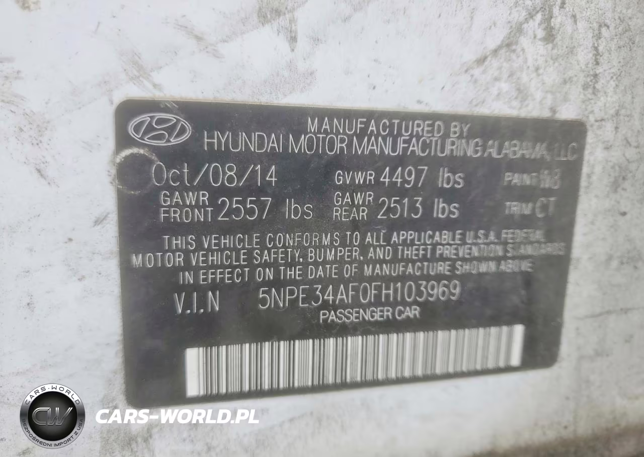 2015 Hyundai Sonata Sport VIN:5NPE34AF0FH103969 - 13