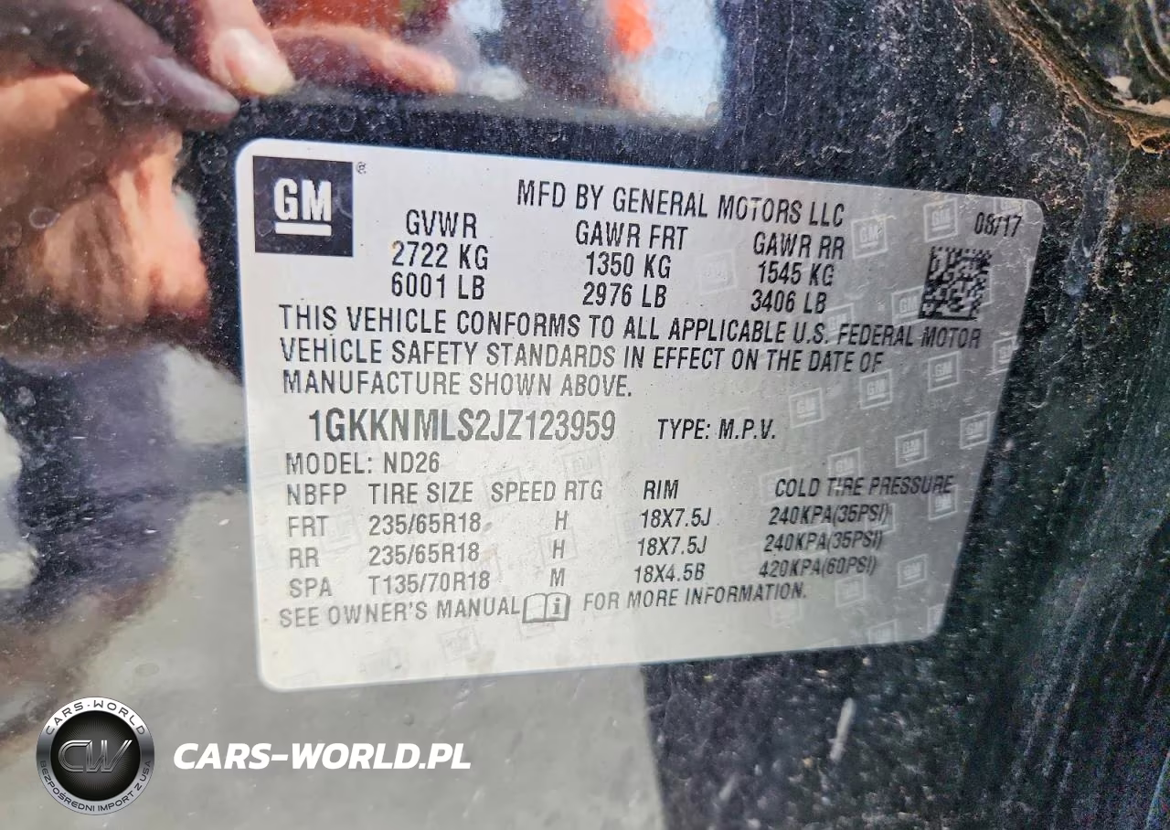 2018 GMC Acadia Slt-1 VIN:1GKKNMLS2JZ123959 - 12