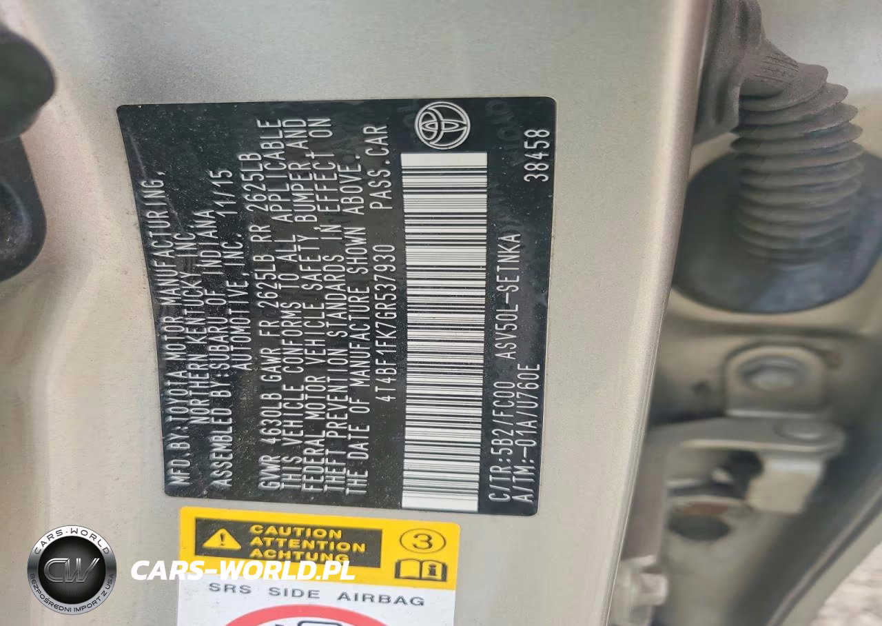 2016 Toyota Camry Le VIN:4T4BF1FK7GR537930 - 12
