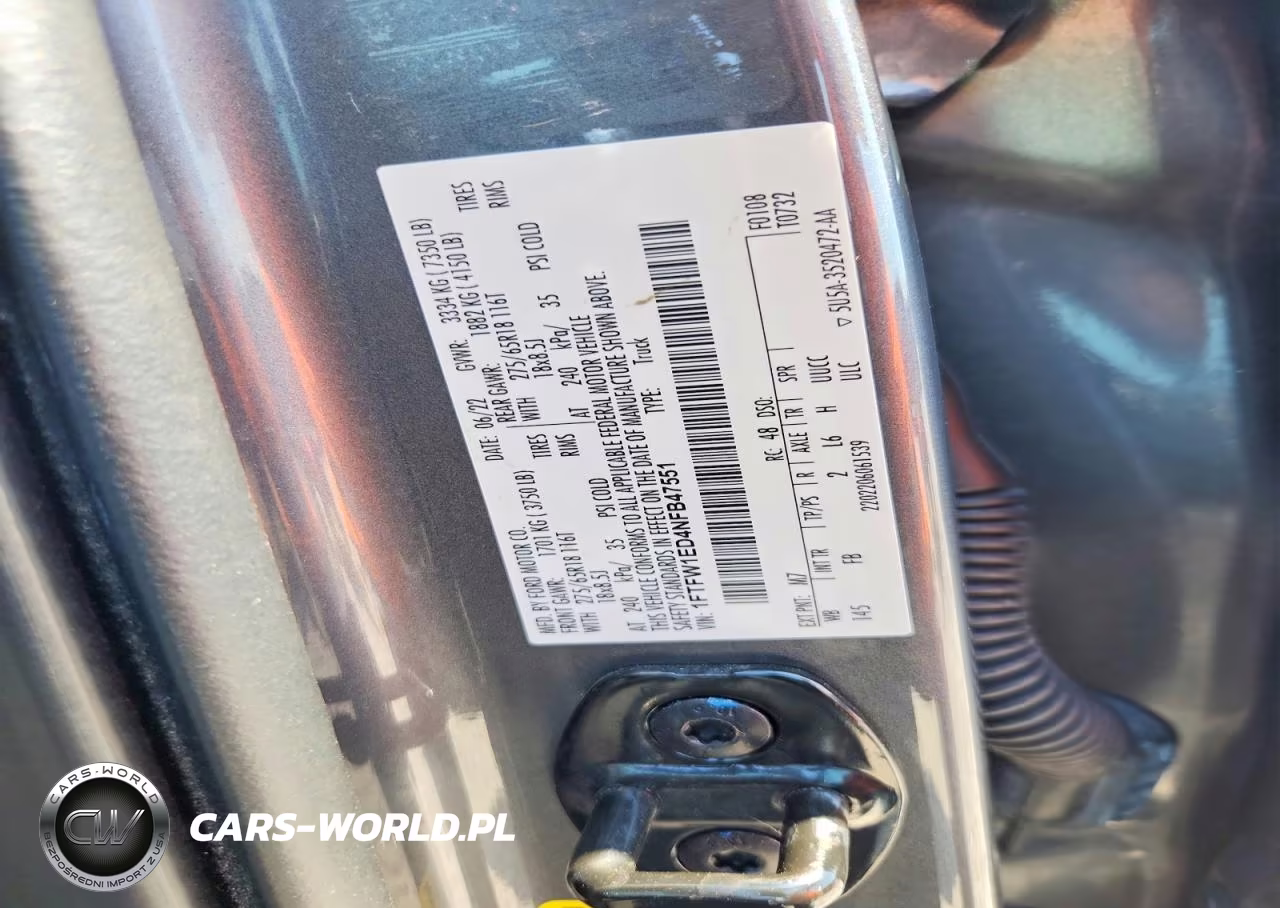 2022 Ford F150 Supercrew VIN:1FTFW1ED4NFB47551 - 12