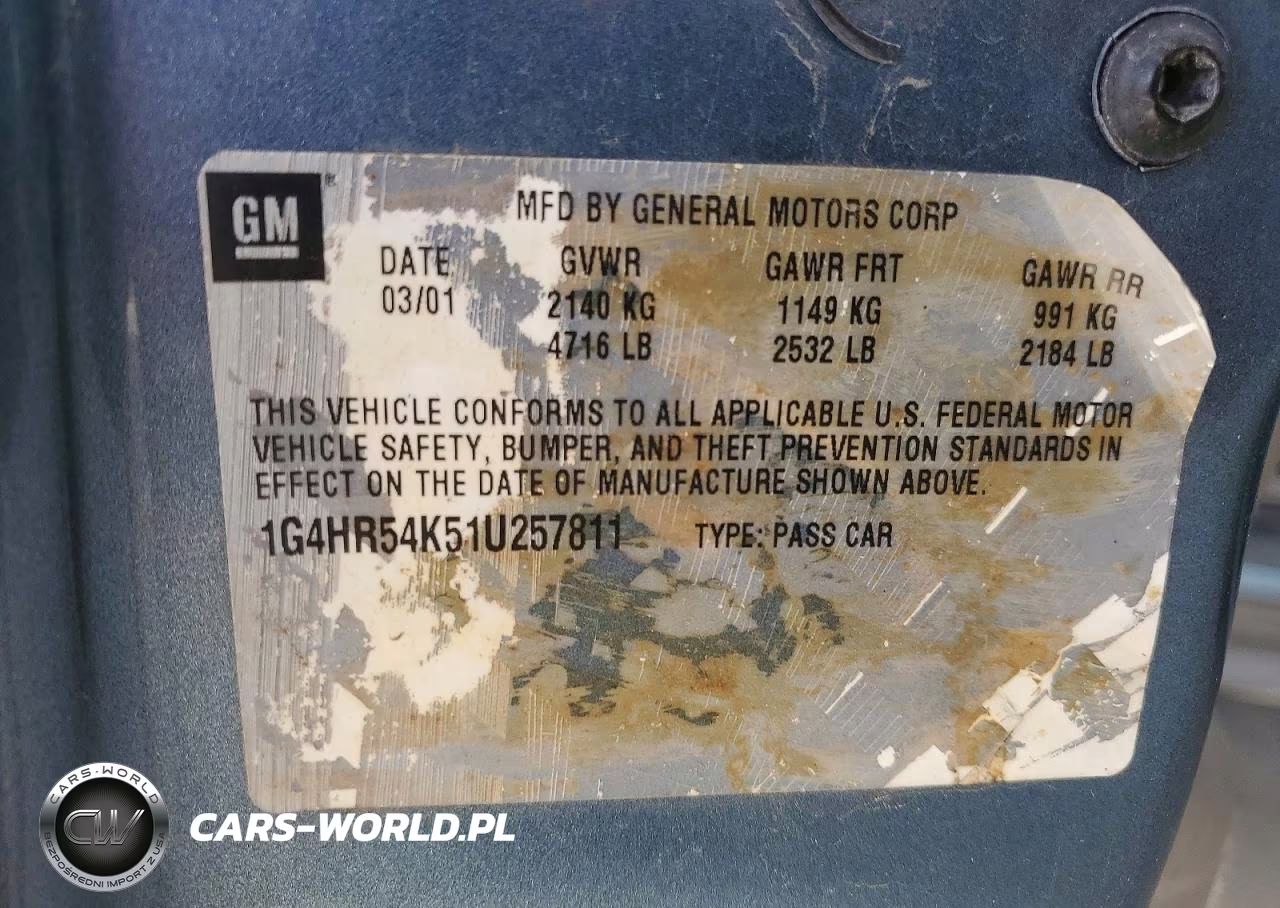 2001 Buick Lesabre Limited VIN:1G4HR54K51U257811 - 12