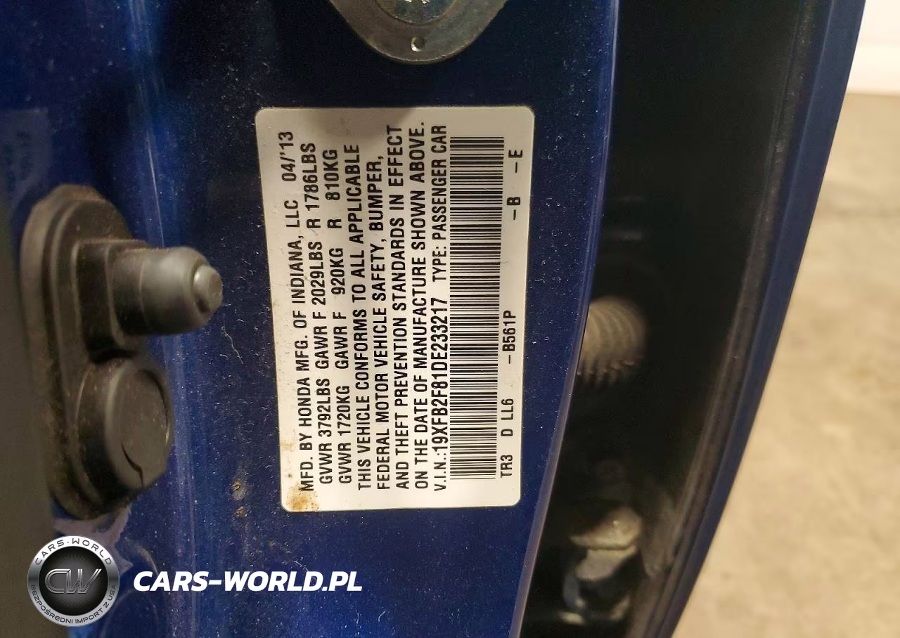 2013 Honda Civic Ex VIN:19XFB2F81DE233217 - 12
