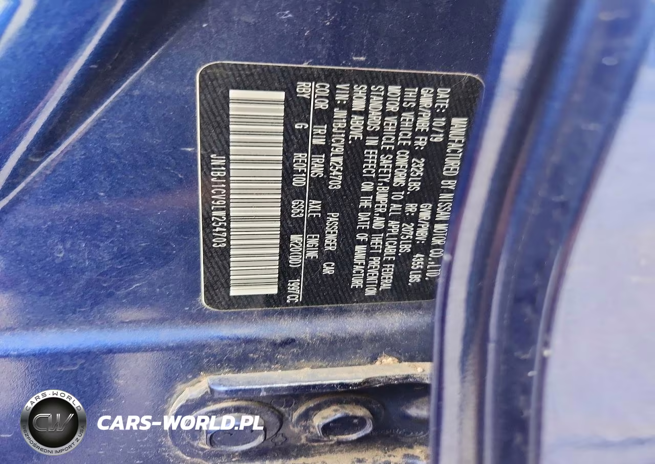 2020 Nissan Rogue Sport S VIN:JN1BJ1CV9LW254703 - 13