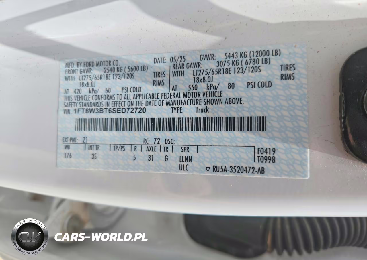2025 Ford F350 Super Duty VIN:1FT8W3BT6SED72720 - 12