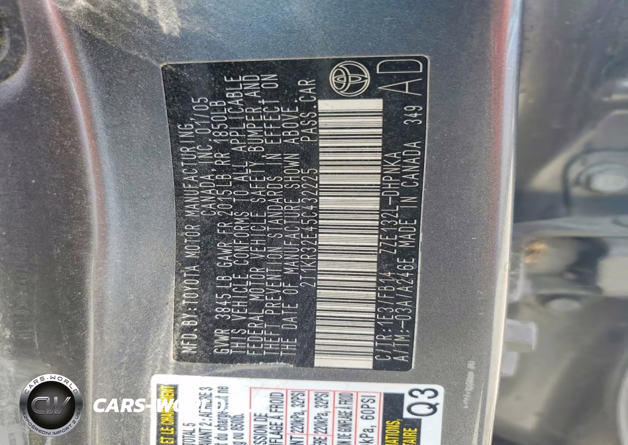2005 Toyota Corolla Matrix Xr VIN:2T1KR32E45C432225 - 13