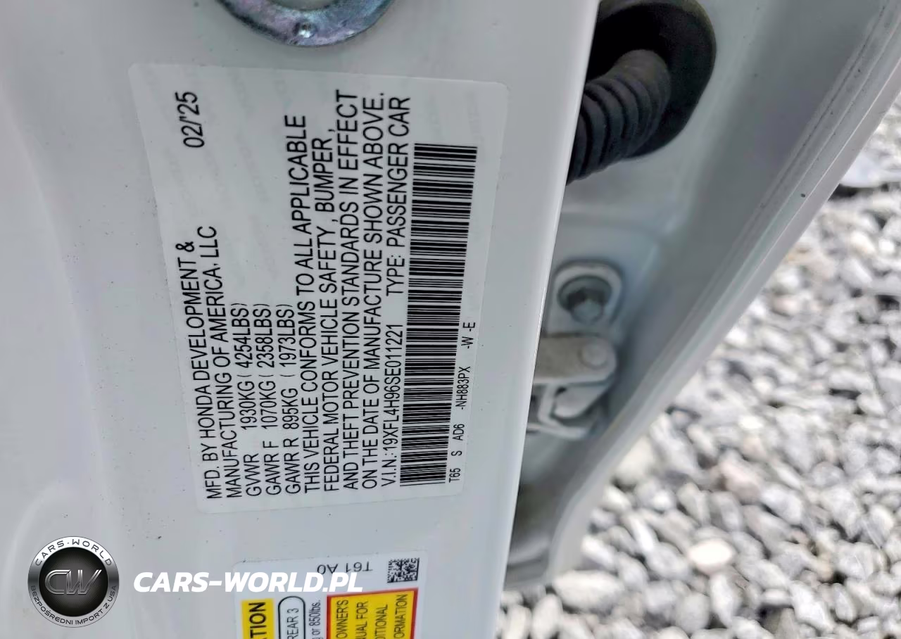 2025 Honda Civic Sport Touring VIN:19XFL4H96SE011221 - 12