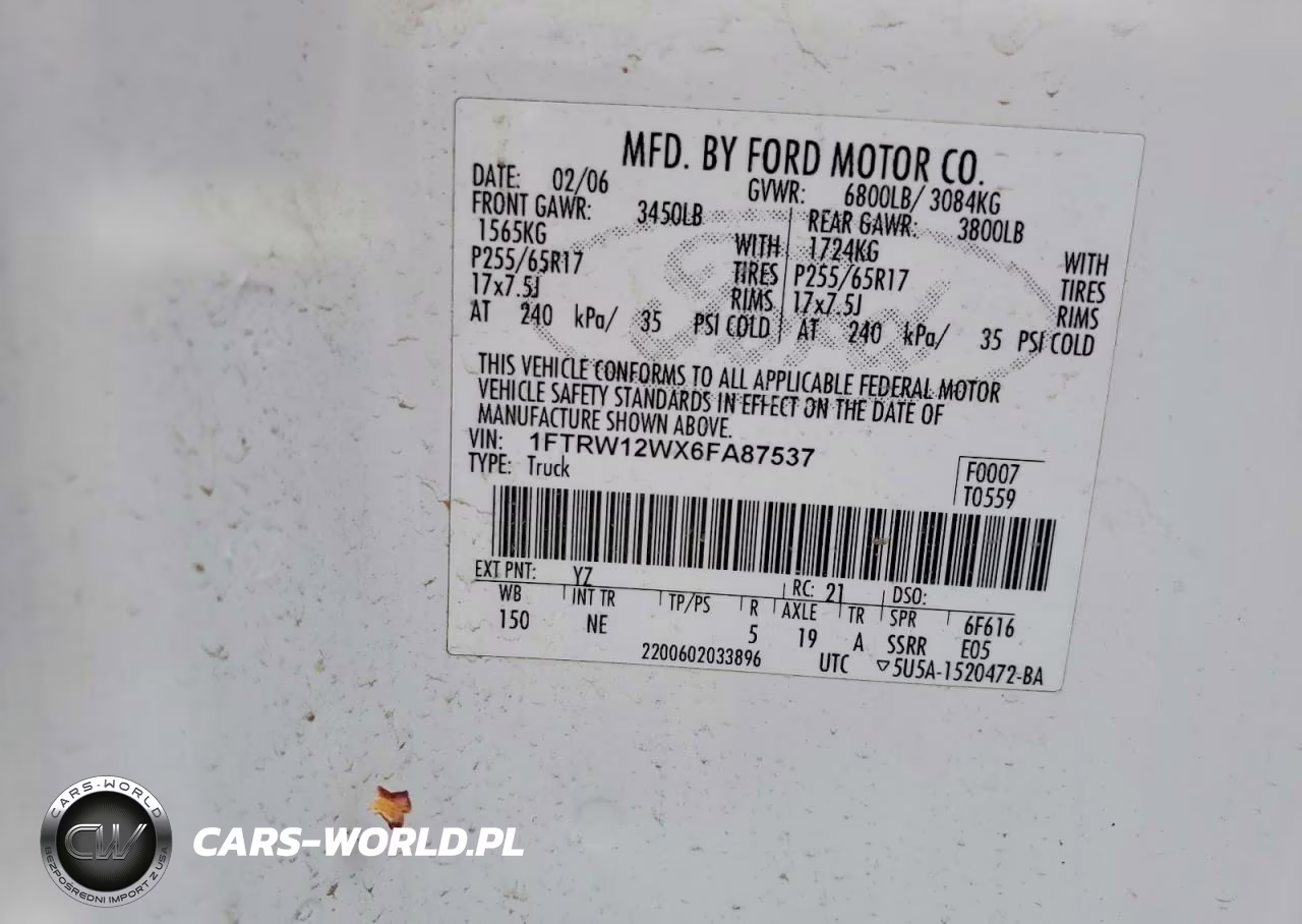 2006 Ford F150 Supercrew VIN:1FTRW12WX6FA87537 - 12