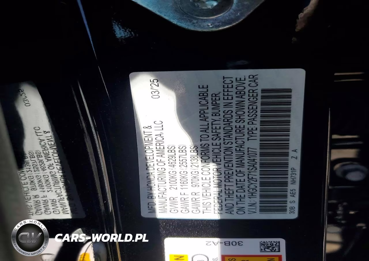 2025 Honda Accord Hybrid Sport-L VIN:1HGCY2F71SA041077 - 13