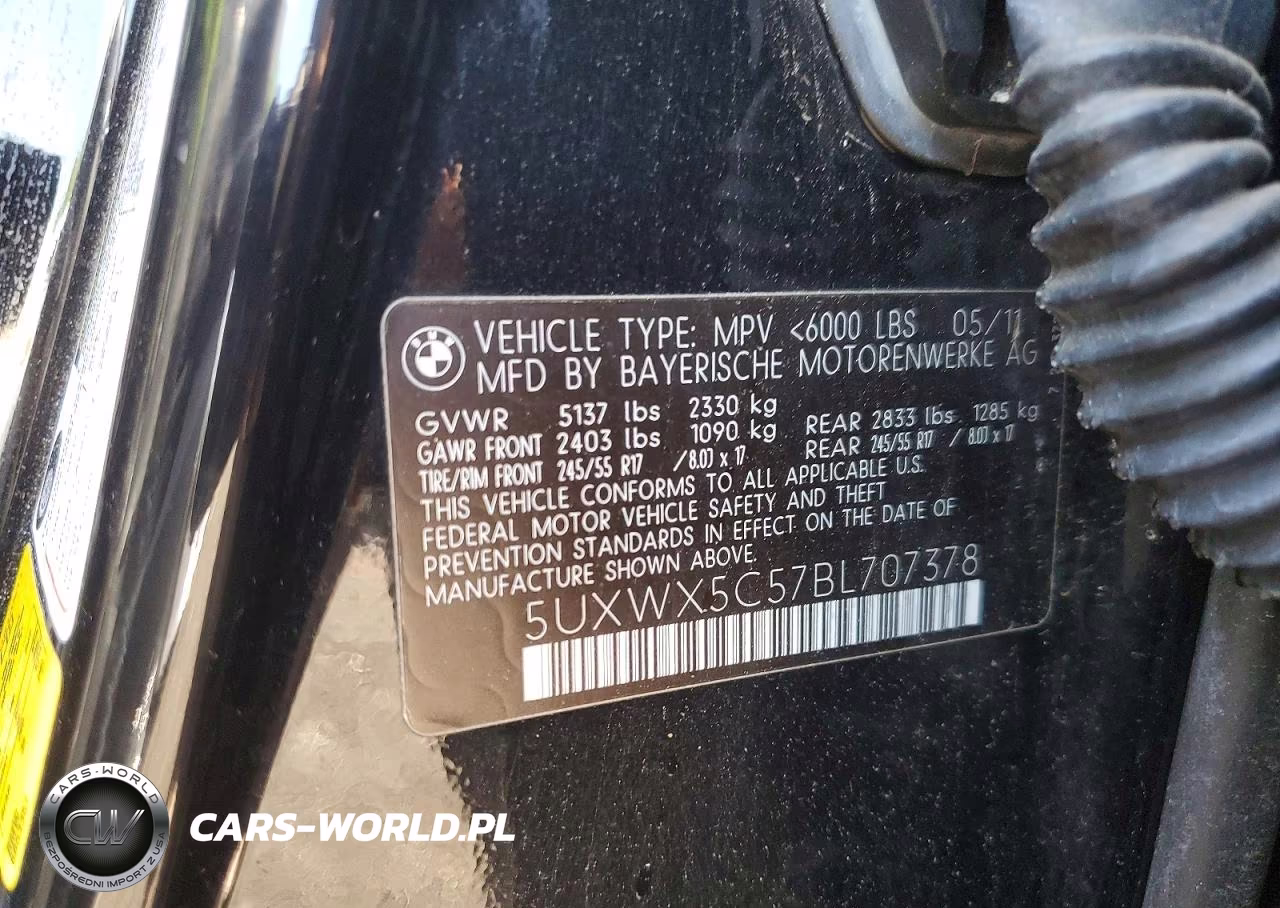 2011 BMW X3 xDrive28I VIN:5UXWX5C57BL707378 - 13
