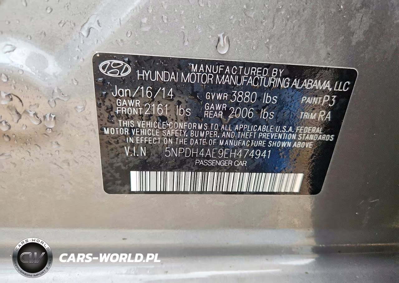 2014 Hyundai Elantra Se VIN:5NPDH4AE9EH474941 - 12