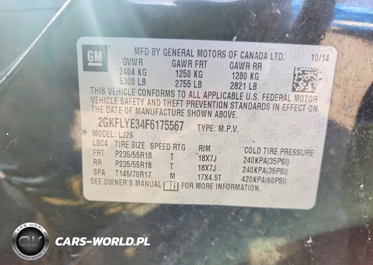 2015 GMC Terrain Slt VIN:2GKFLYE34F6175567 - 13