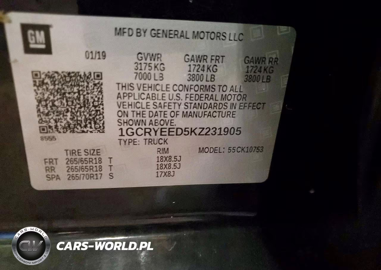 2019 Chevrolet Silverado K1500 Rst VIN:1GCRYEED5KZ231905 - 12