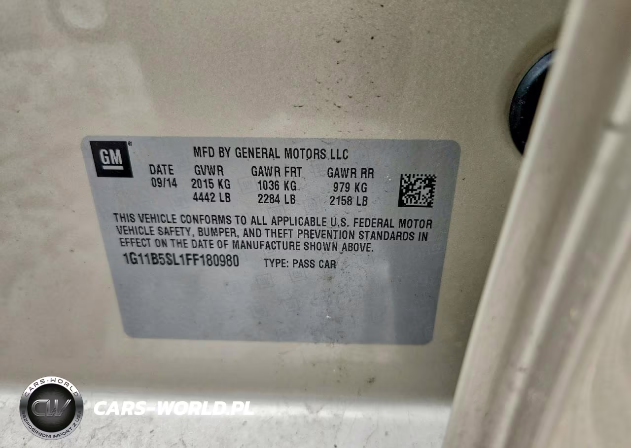 2015 Chevrolet Malibu Ls VIN:1G11B5SL1FF180980 - 12