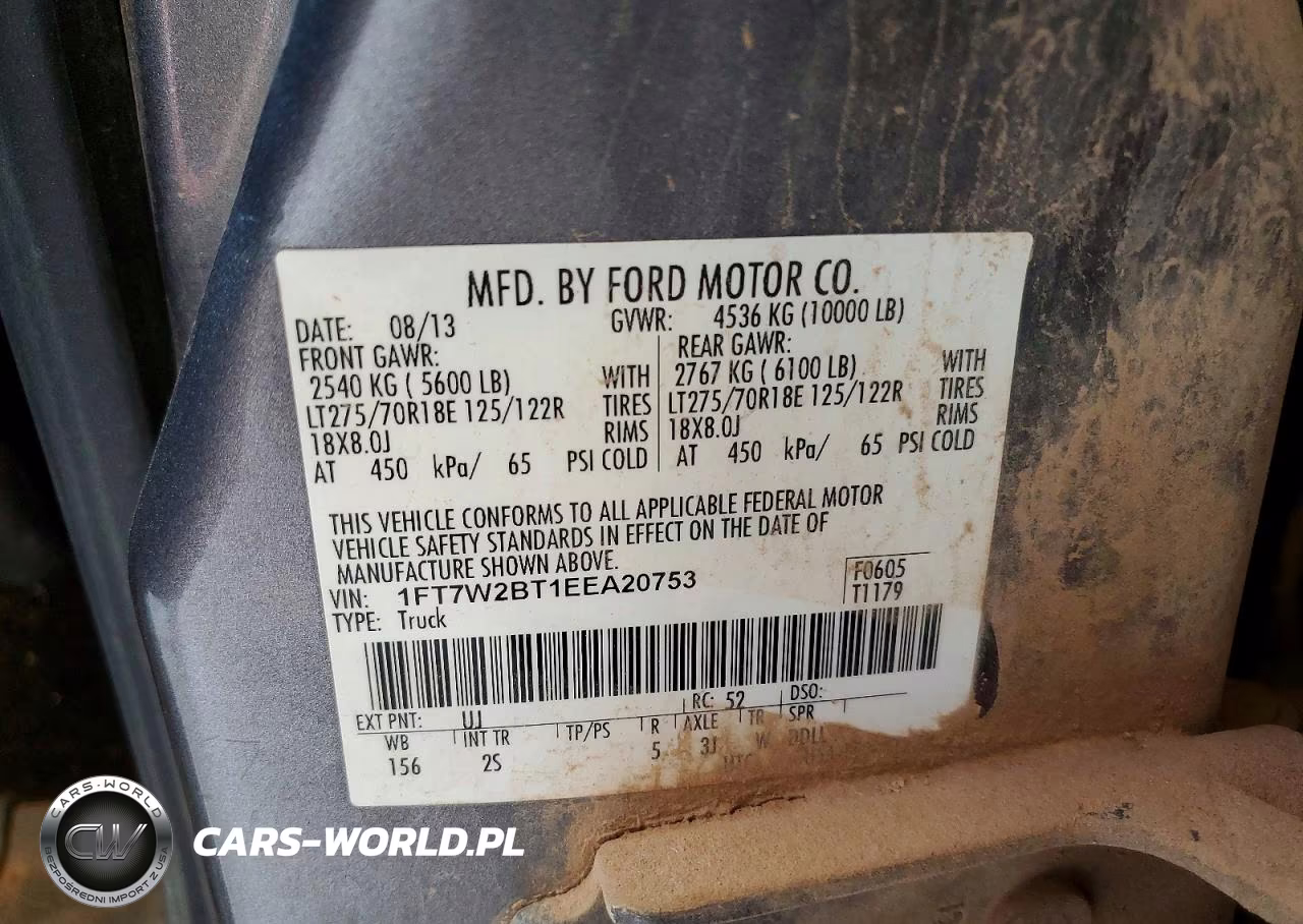 2014 Ford F250 Super Duty VIN:1FT7W2BT1EEA20753 - 12