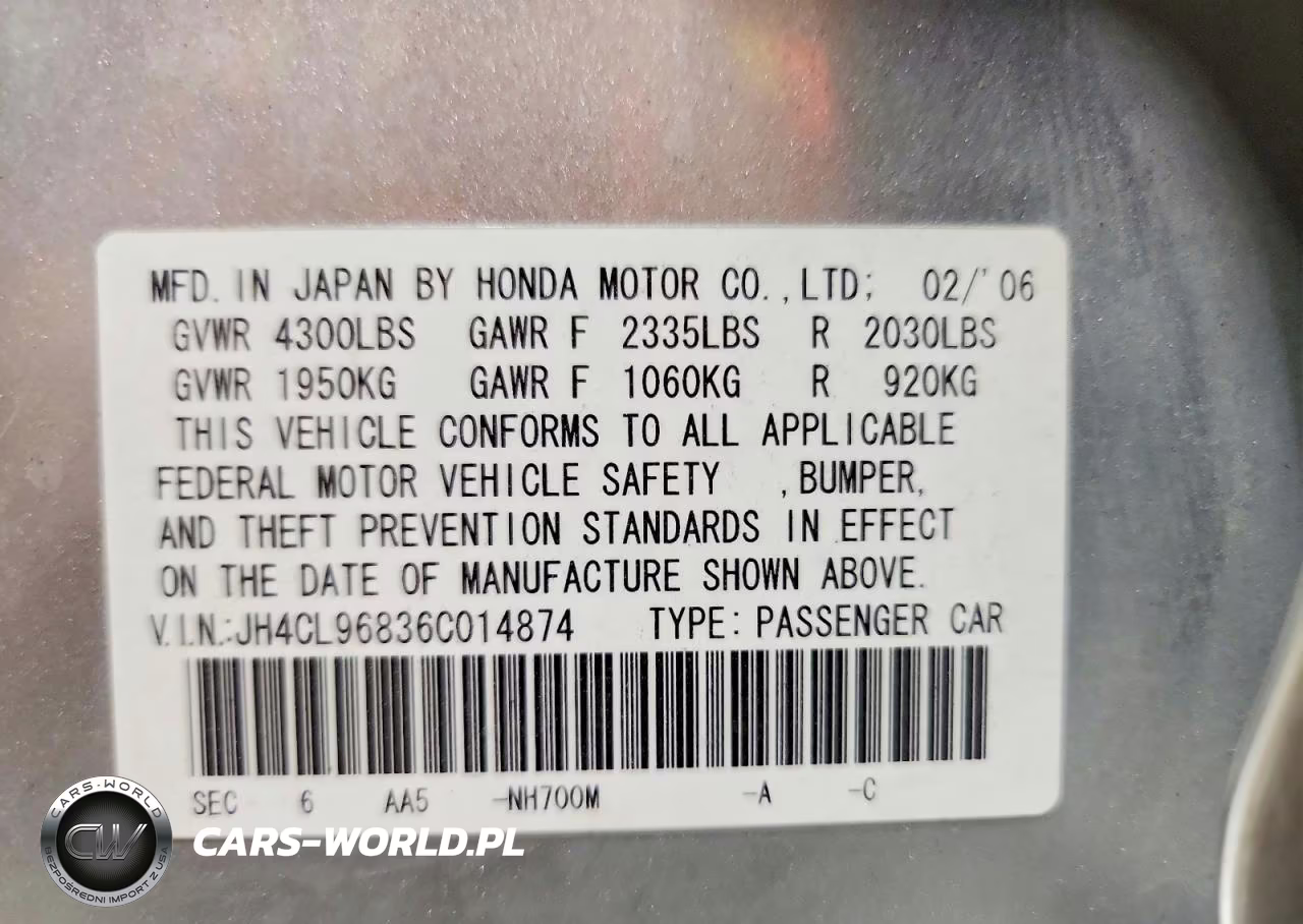 2006 Acura Tsx VIN:JH4CL96836C014874 - 12