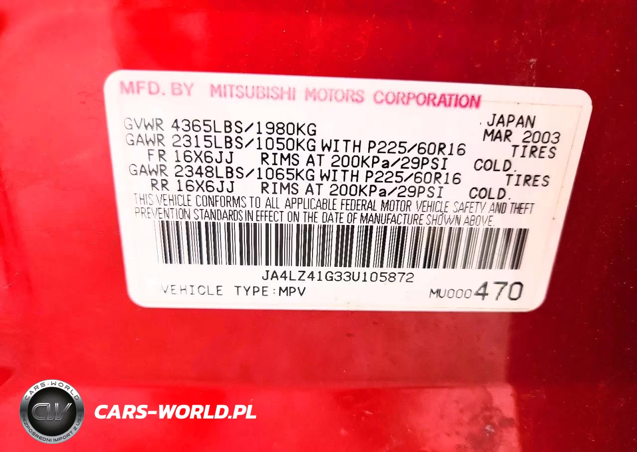 2003 Mitsubishi Outlander Xls VIN:JA4LZ41G33U105872 - 13