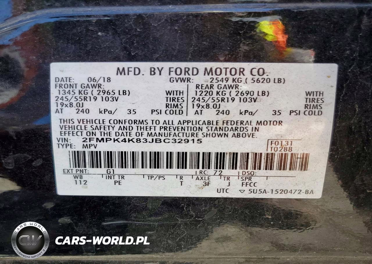 2018 Ford Edge Titanium VIN:2FMPK4K83JBC32915 - 13