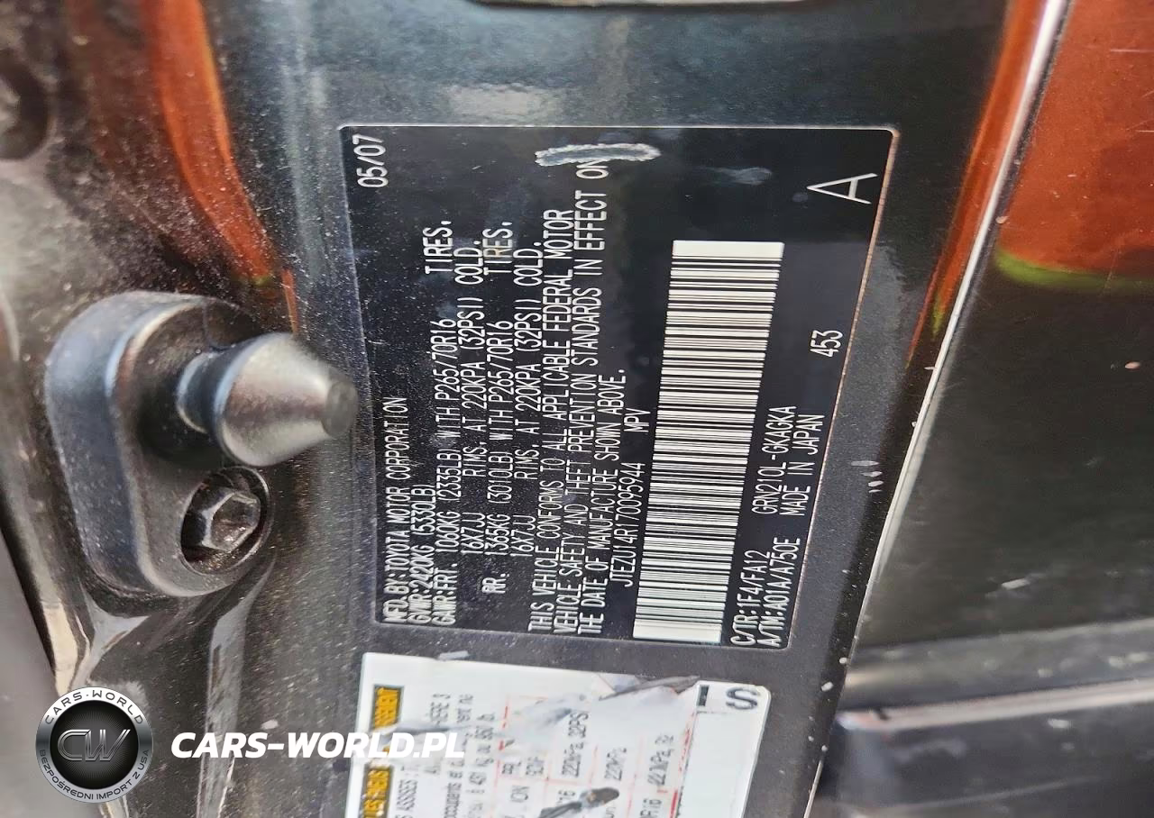 2007 Toyota 4Runner Sr5 VIN:JTEZU14R170095944 - 12