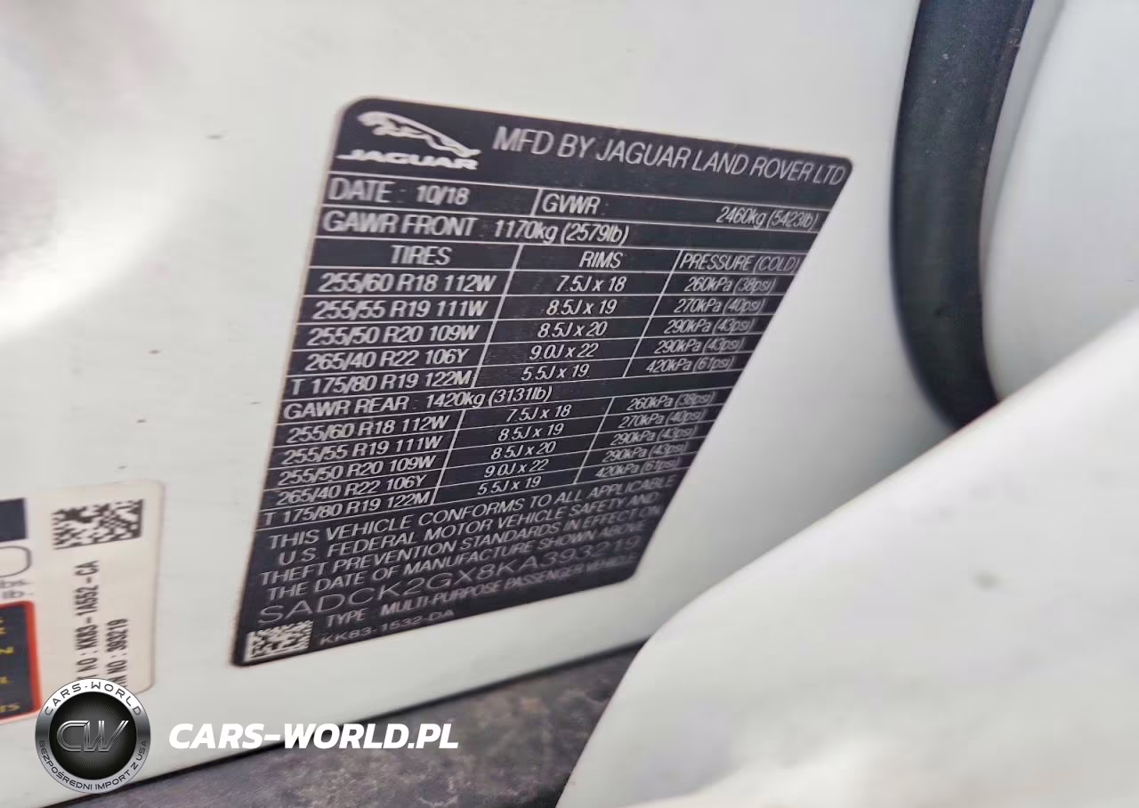 2019 Jaguar F-Pace Prestige VIN:SADCK2GX8KA393219 - 13