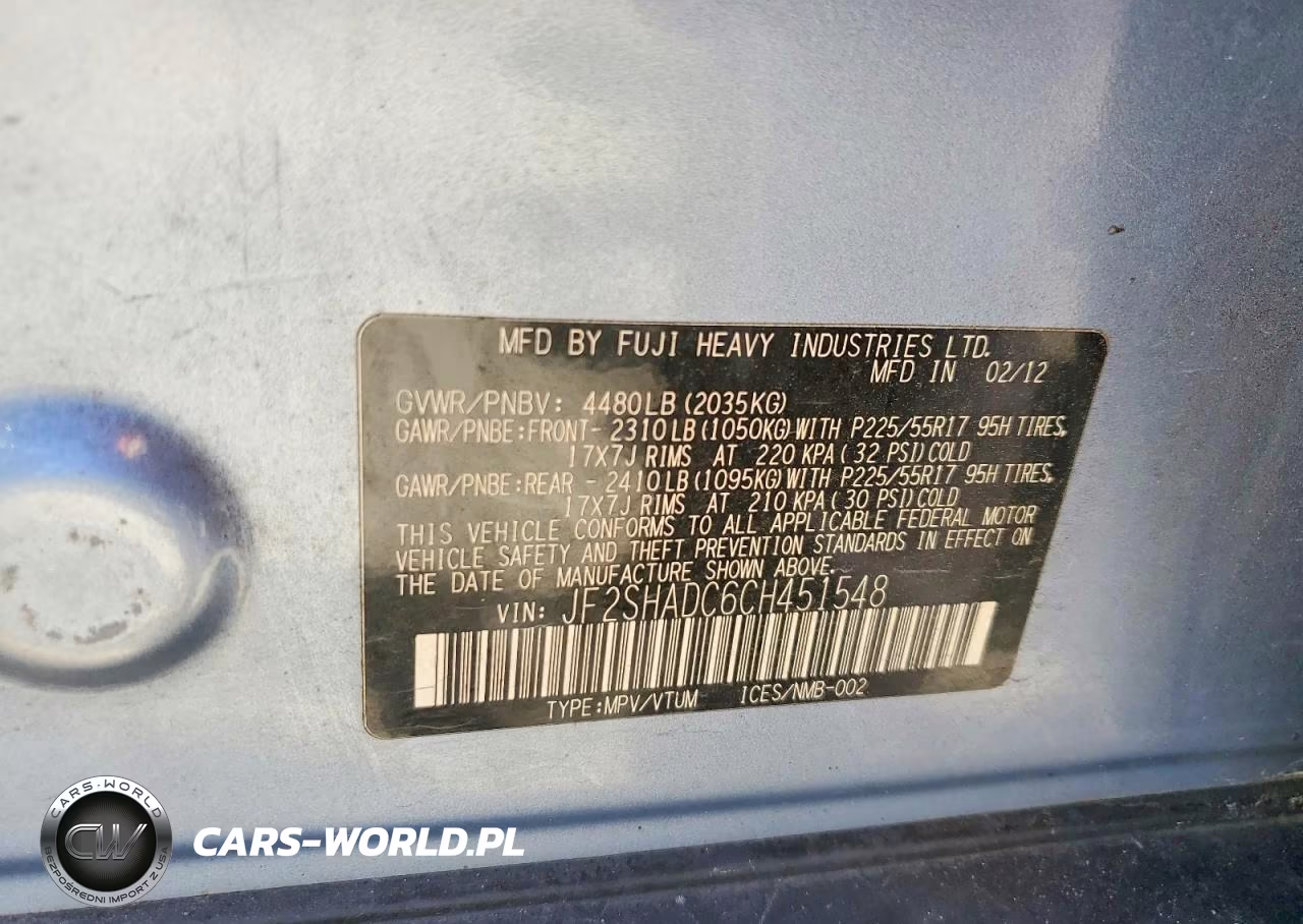 2012 Subaru Forester 2.5X Premium VIN:JF2SHADC6CH451548 - 14