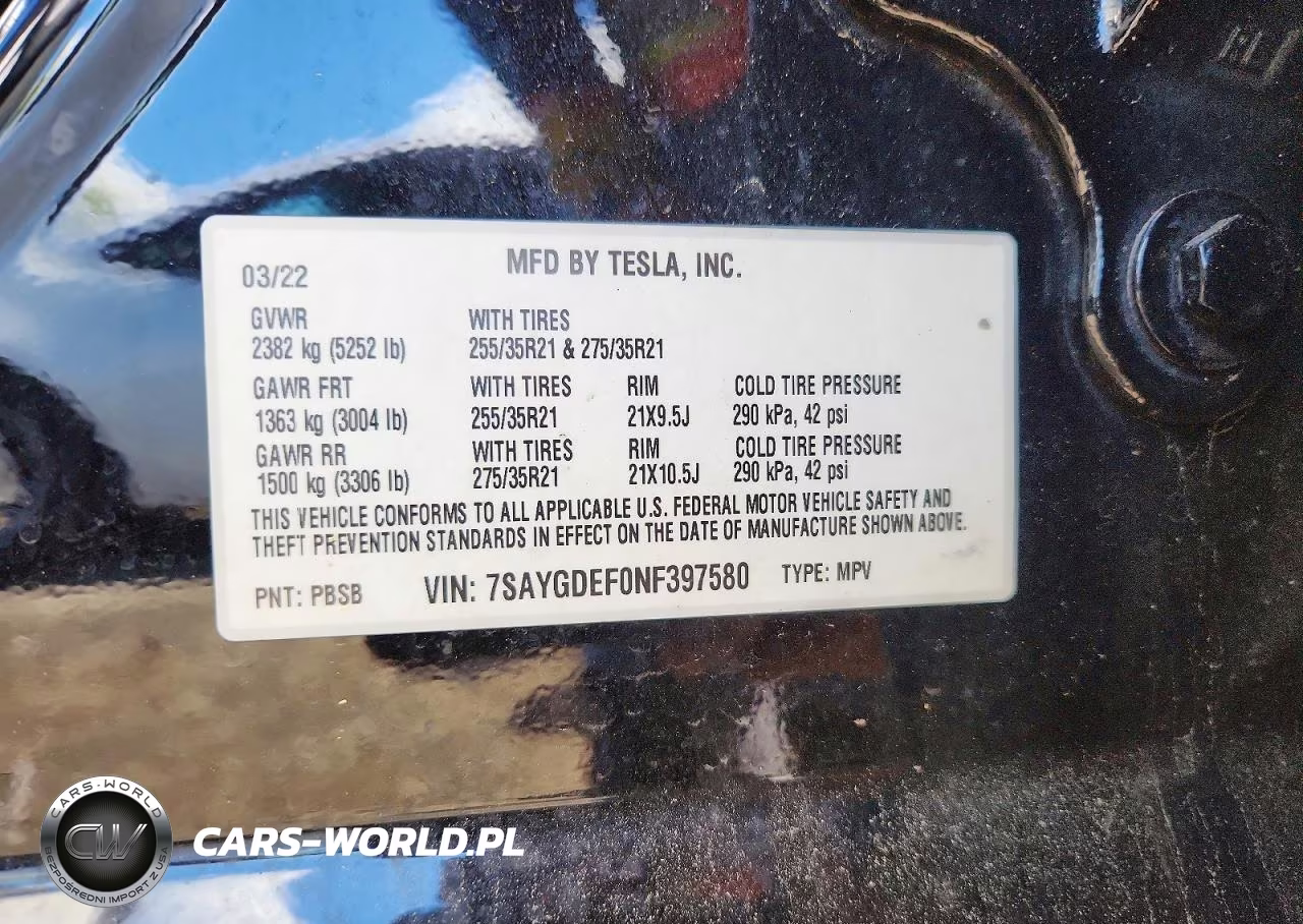 2022 Tesla Model Y VIN:7SAYGDEF0NF397580 - 12