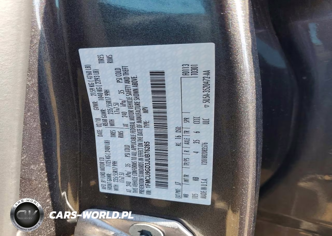 2018 Ford Escape Se VIN:1FMCU9GD3JUB76285 - 13