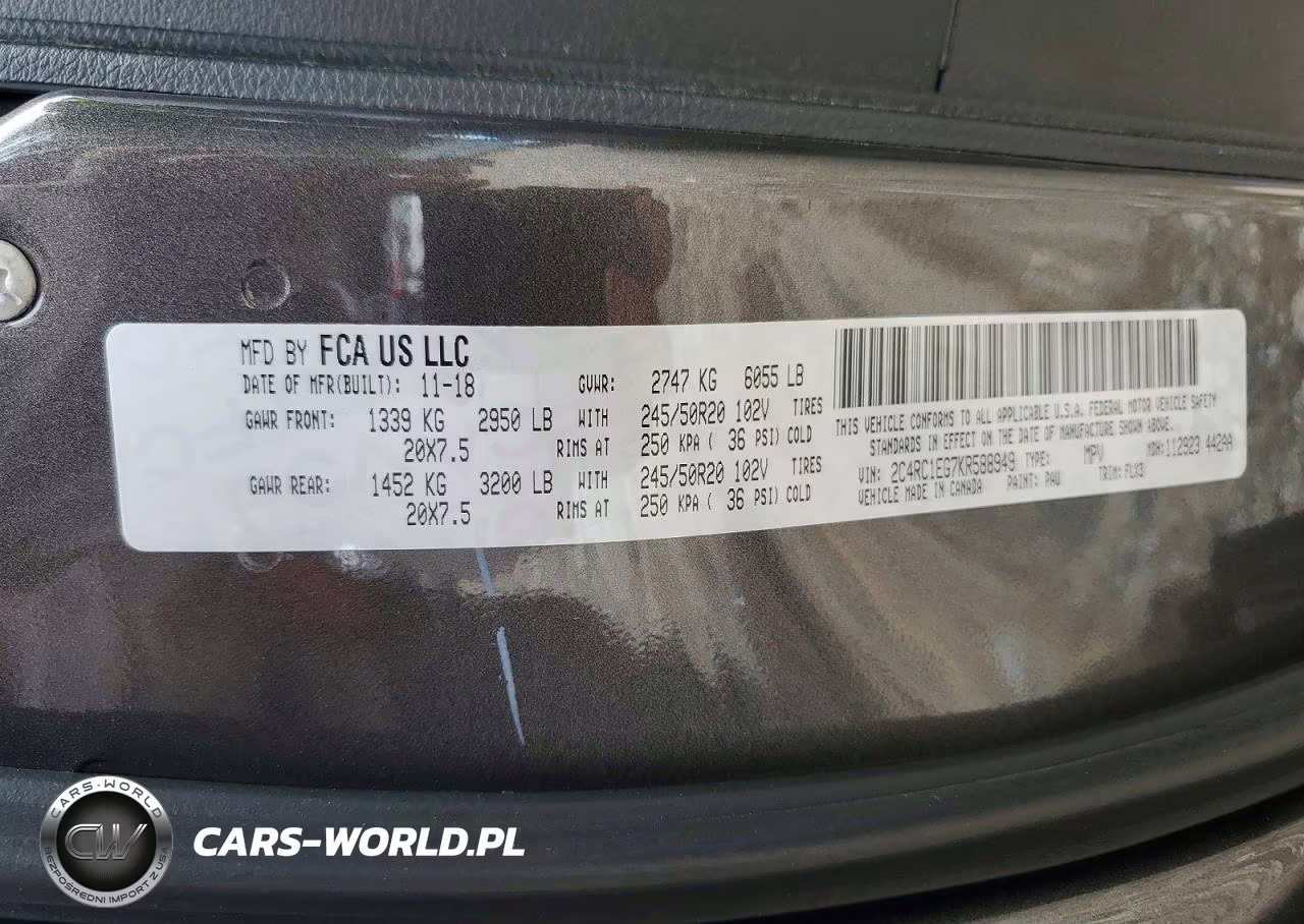 2019 Chrysler Pacifica Touring L Plus VIN:2C4RC1EG7KR588949 - 13