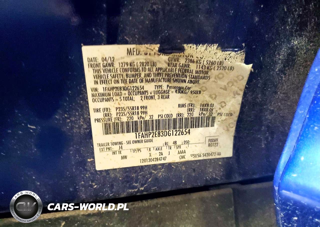 2013 Ford Taurus Sel VIN:1FAHP2E83DG122654 - 13