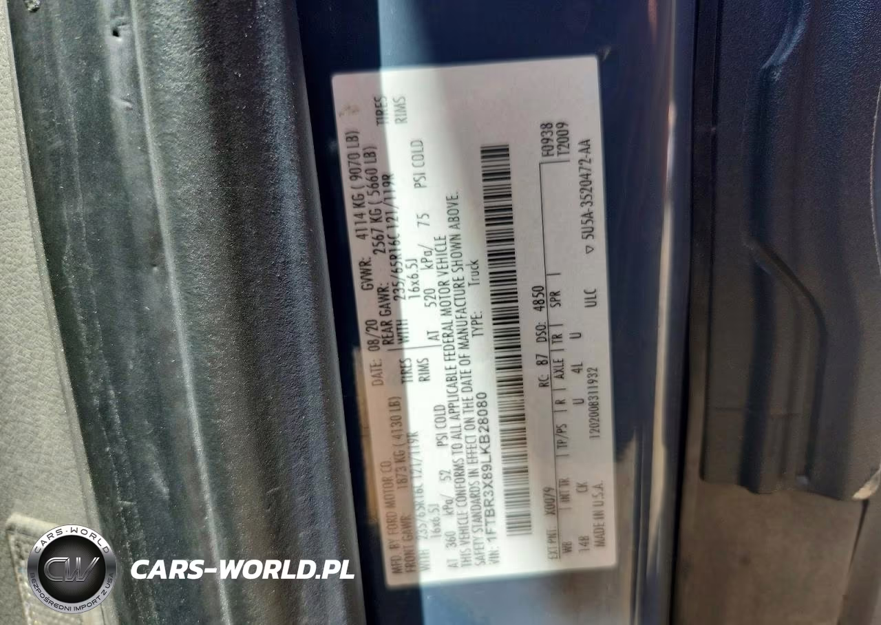 2020 Ford Transit T-250 VIN:1FTBR3X89LKB28080 - 13